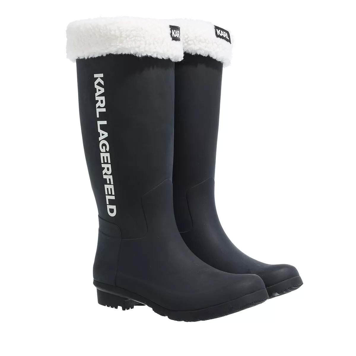 LAGERFELD Stiefeletten schwarz Regenstiefel