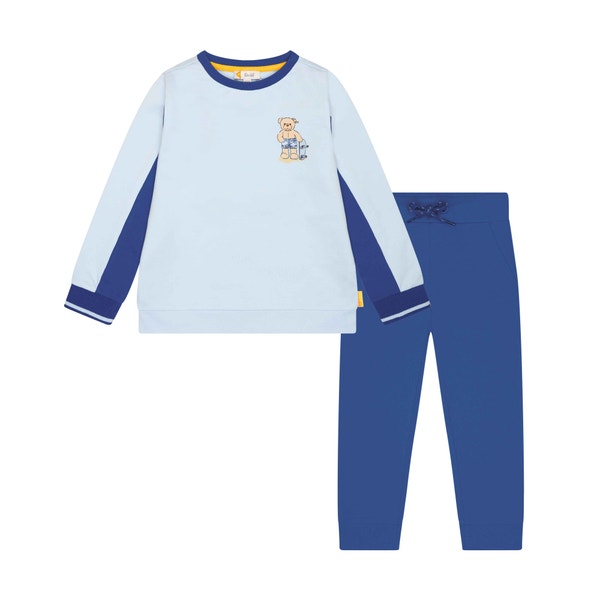Set Jogger + Sweatshirt, mittelblau für Jungs