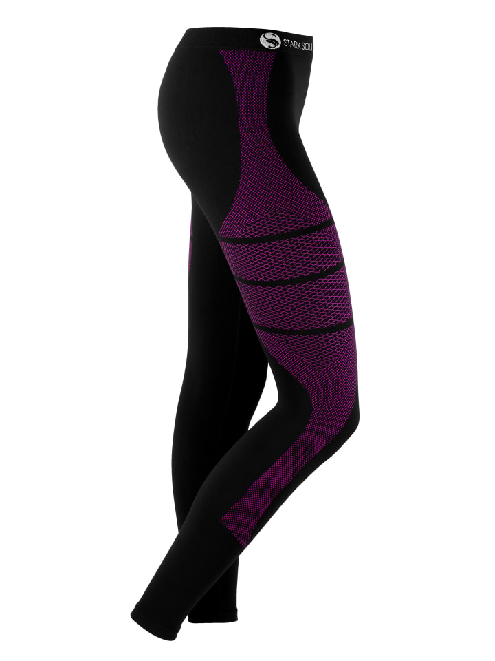 Stark Soul® Skiunterwäsche - Hose Funktionswäsche in schwarz-pink günstig kaufen