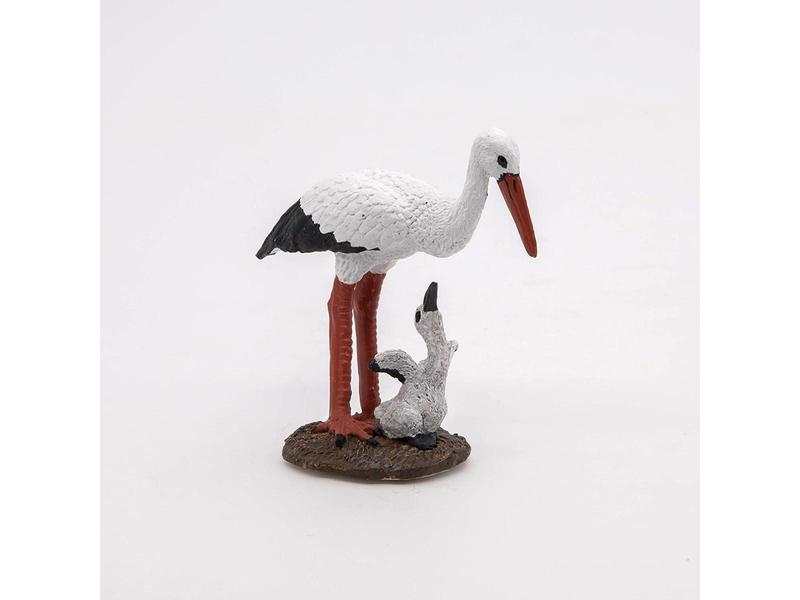 Figurine Cigogne et son bébé