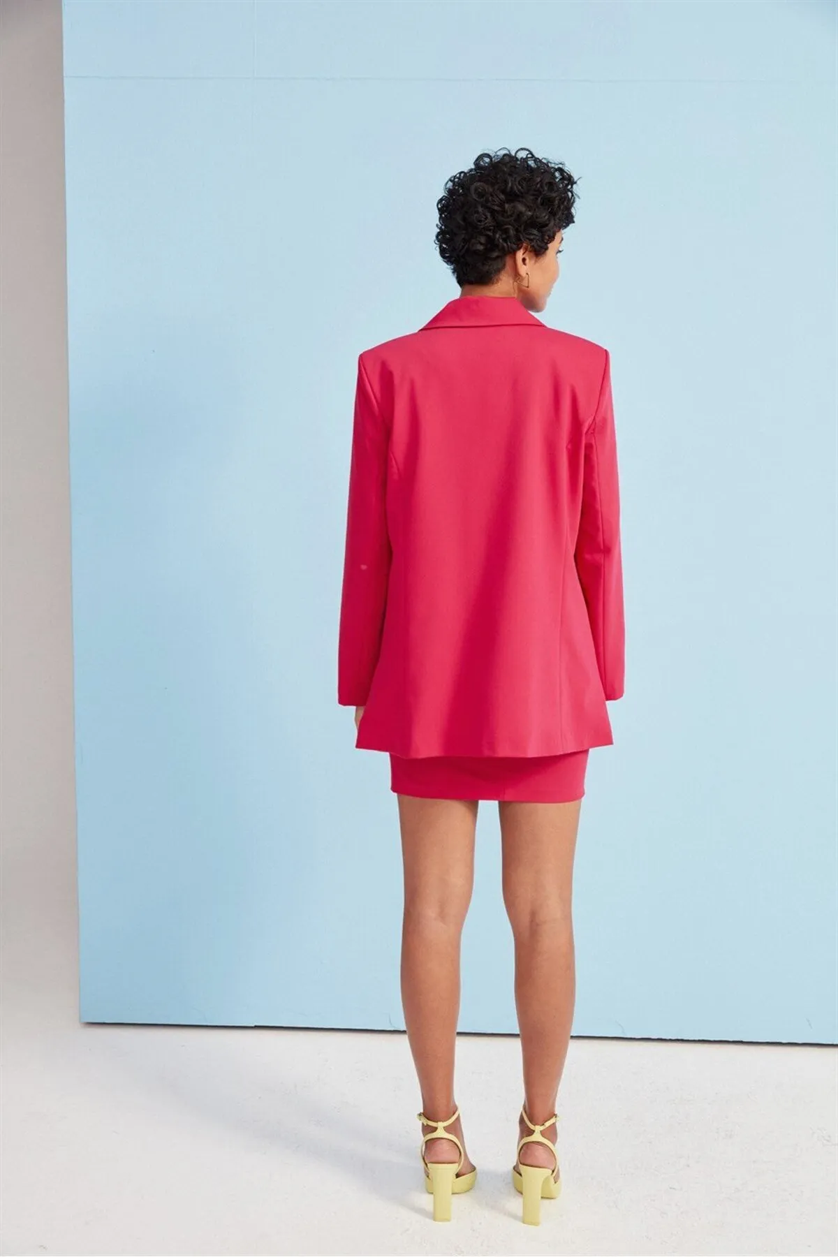 VATKALI  Blazer-Jacken-Rock-Set Fuchsia