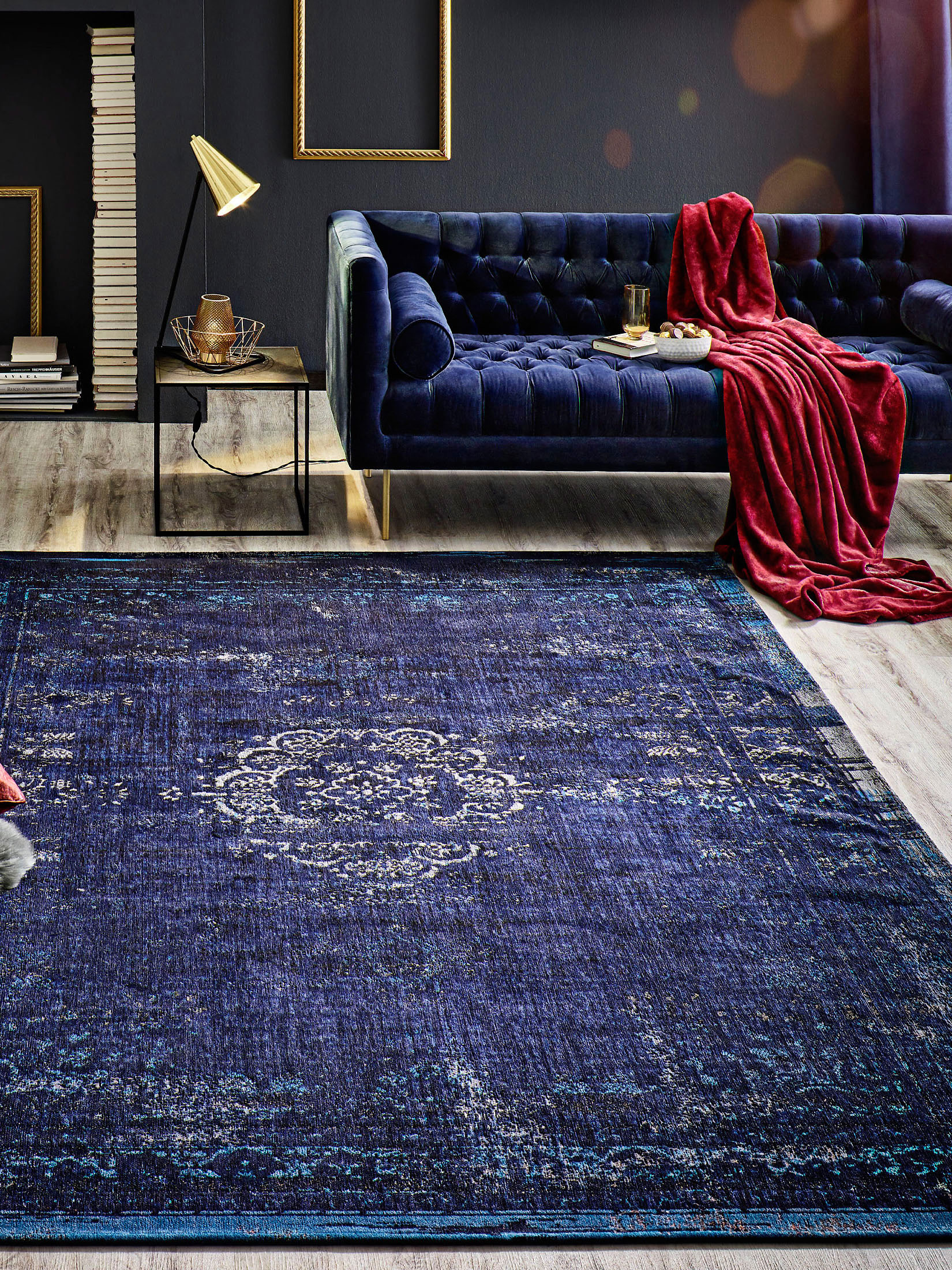Fading World Vintage-Teppich, Blue Night