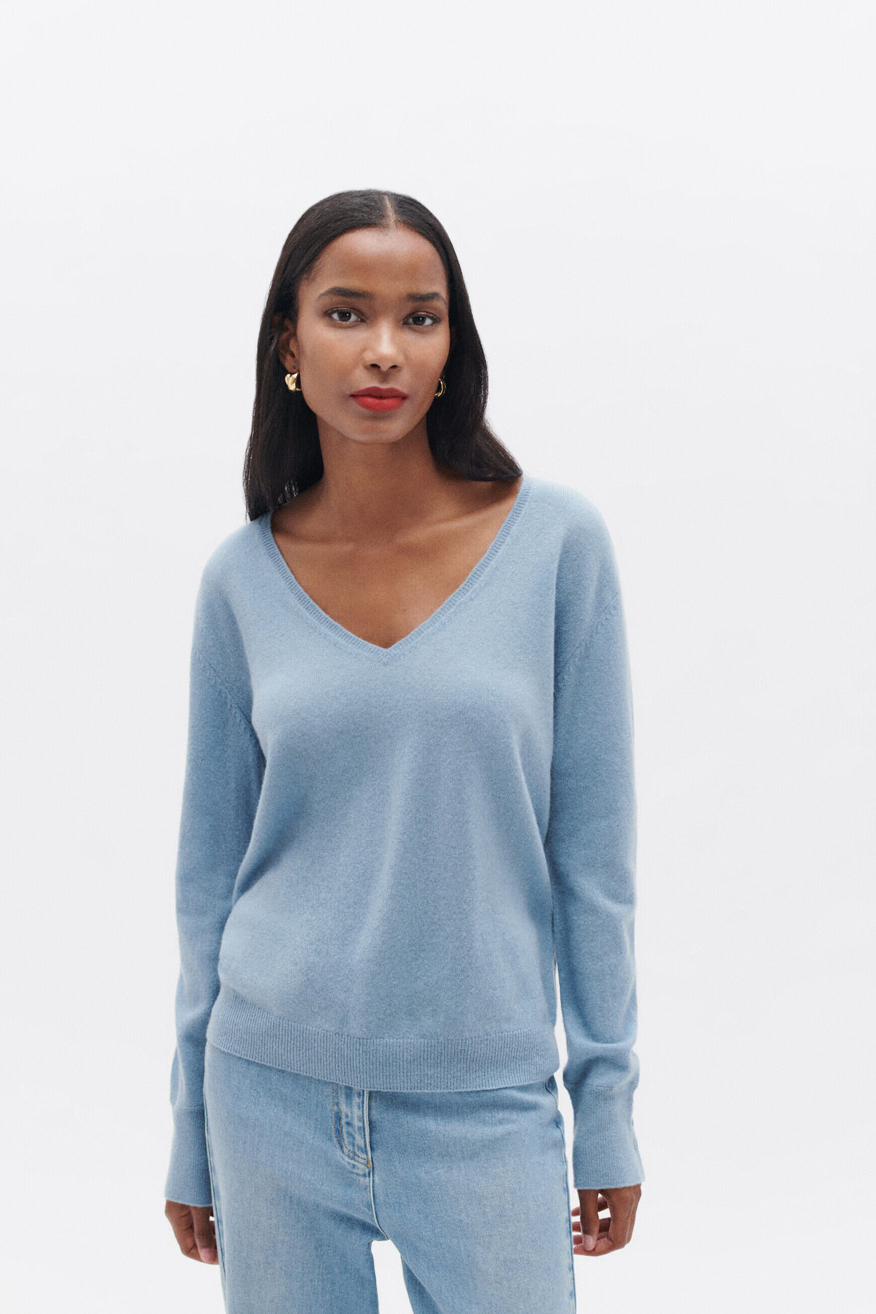 Pull marianne bleu ciel femme