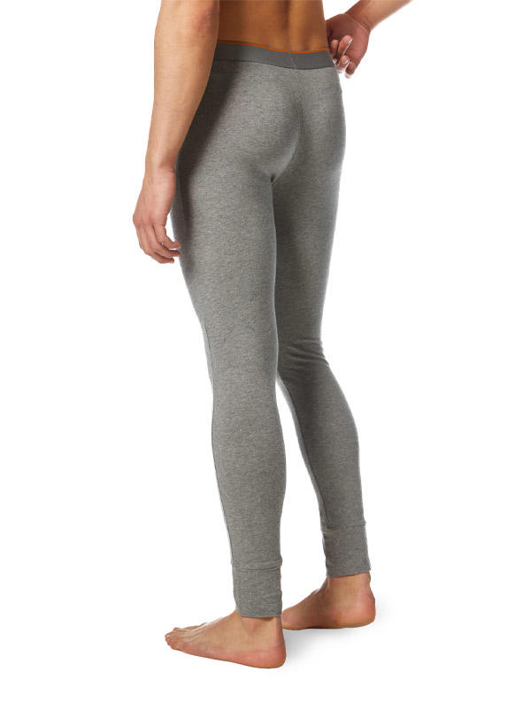 bruno banani, Lange Unterhose, Baumwoll-Stretch, grau meliert