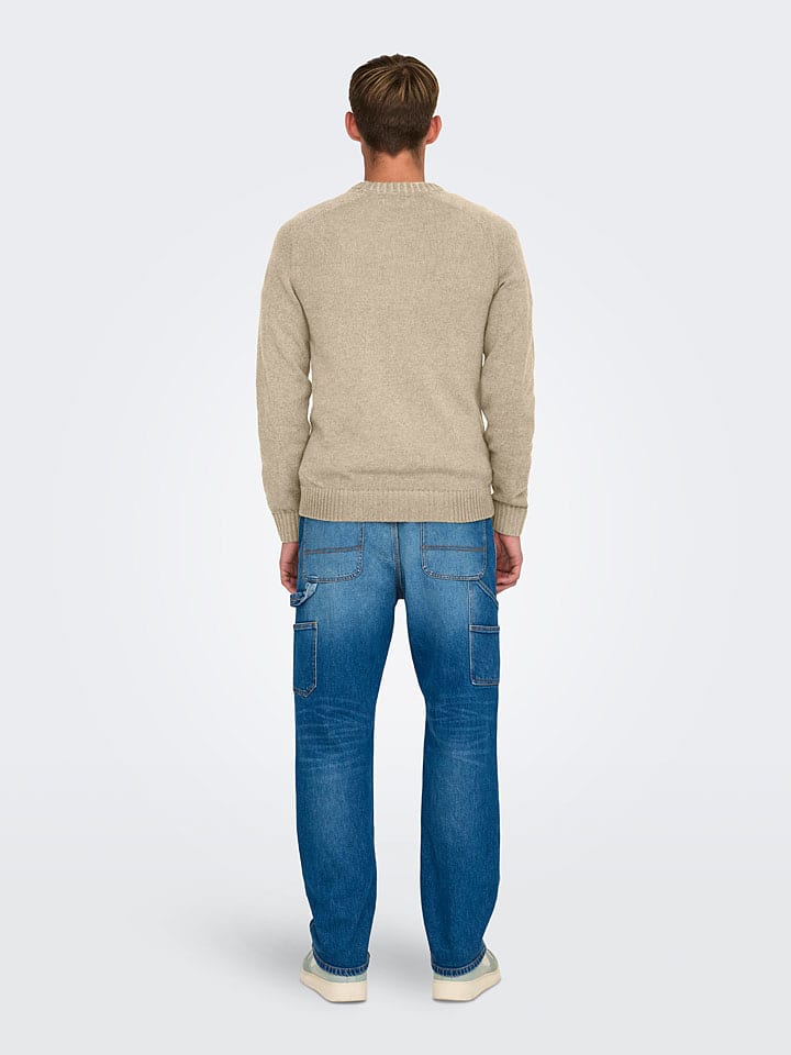 ONLY & SONS Pullover in Beige günstig kaufen