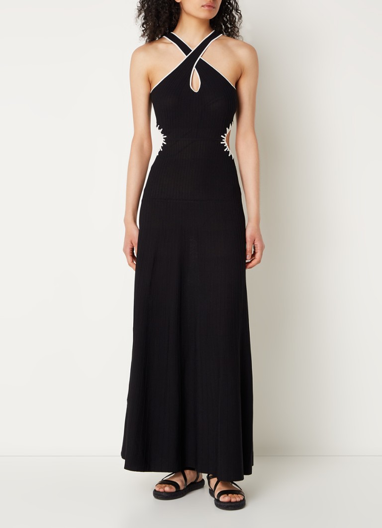Vestido largo Oaissa de ba&sh con detalles calados.