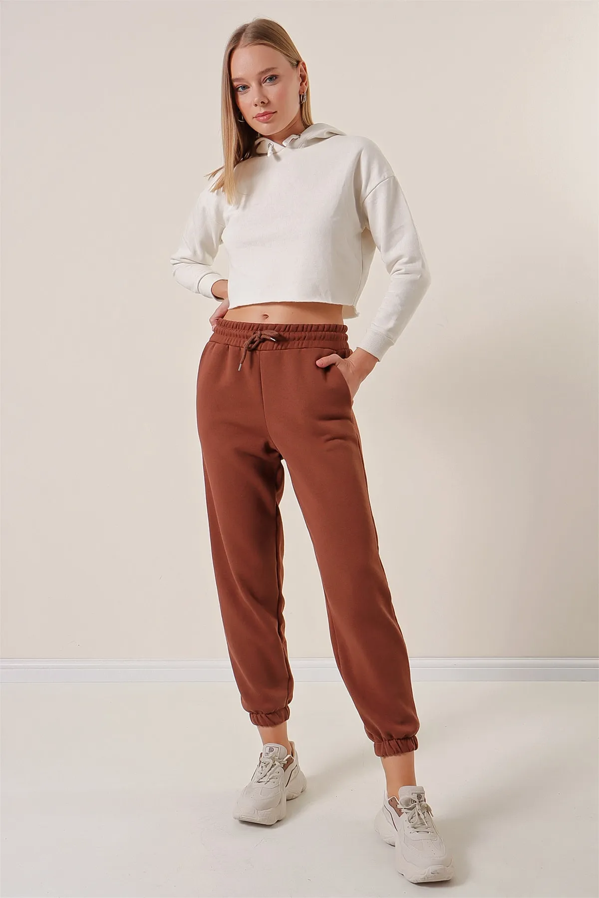 Pattaya  Fleece-Jogger-Strick-Jogginghose für Damen