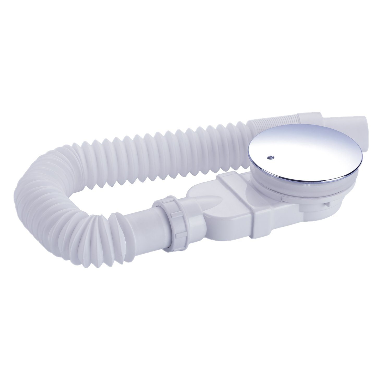 IMPTS Ablaufgarnitur (SET) Duschablauf mit Geruchsstop Haarsieb Flexschlauch