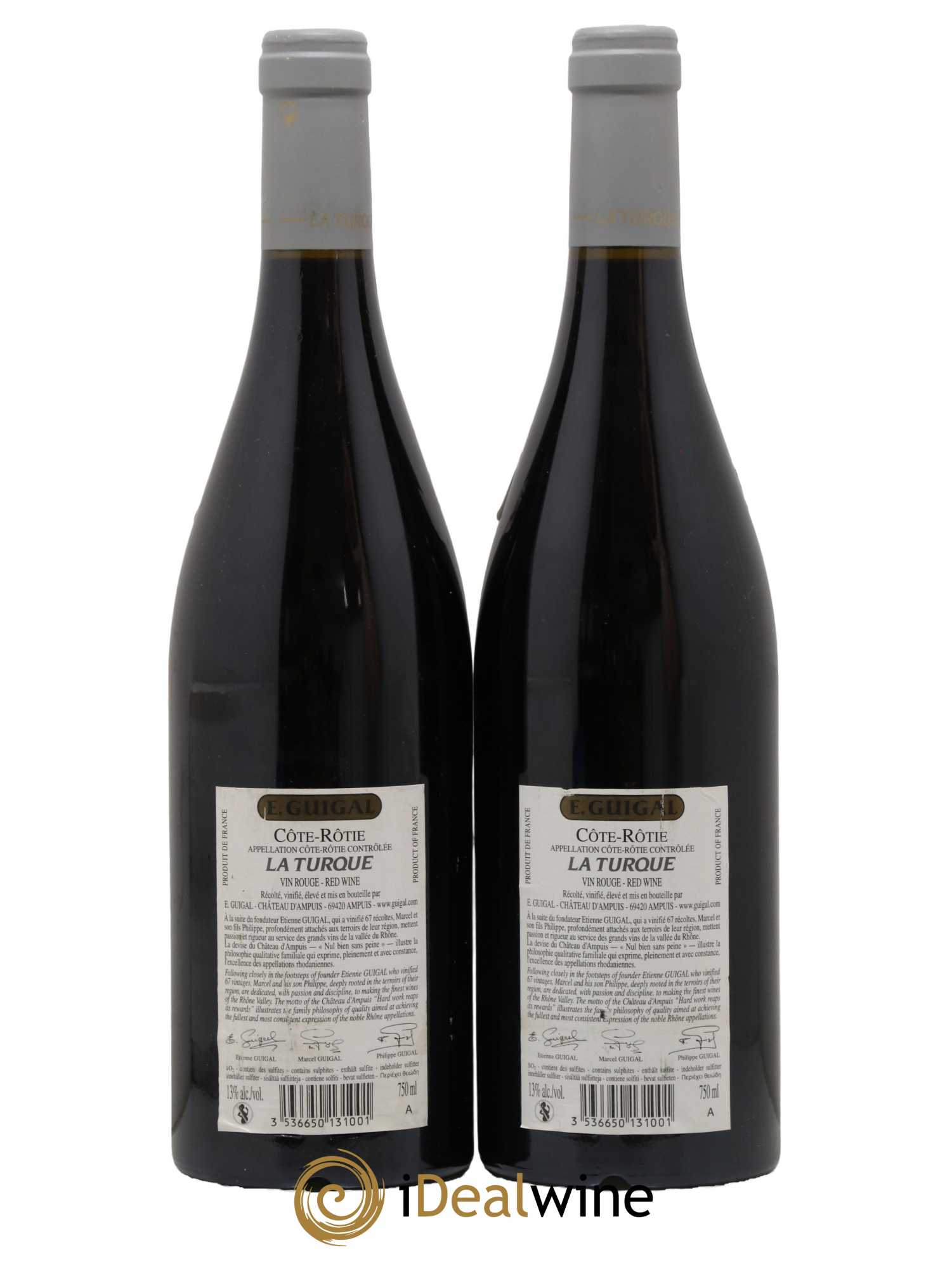 Côte-Rôtie La Turque Guigal  2008 - Lot de 2 Bouteilles