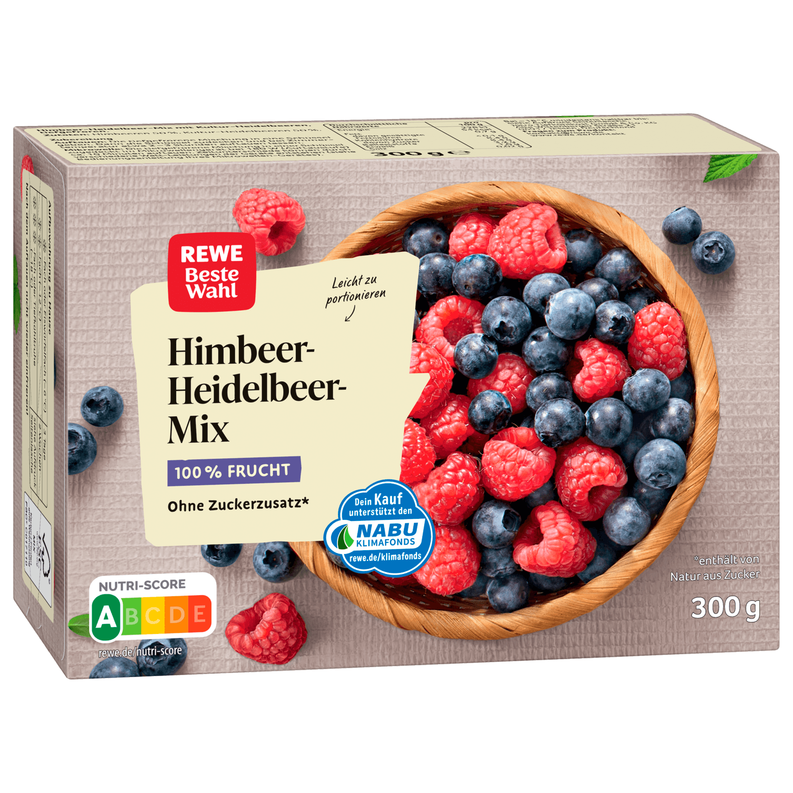 REWE Beste Wahl Himbeer-Heidelbeer-Mix 300g