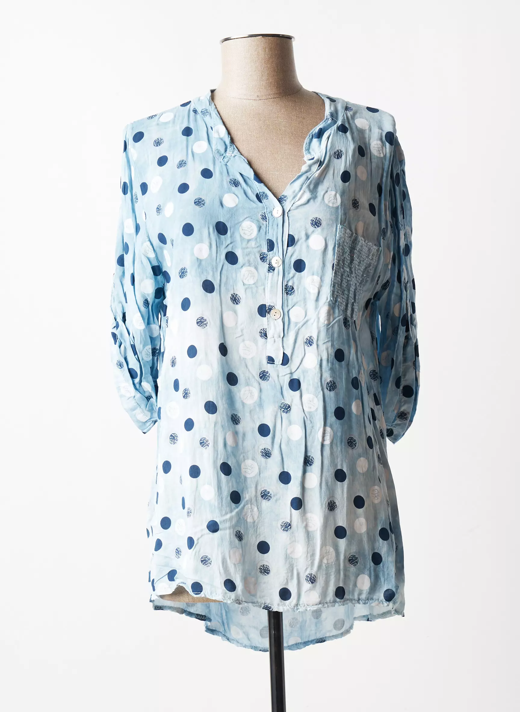 Quattro Blouses Femme couleur bleu