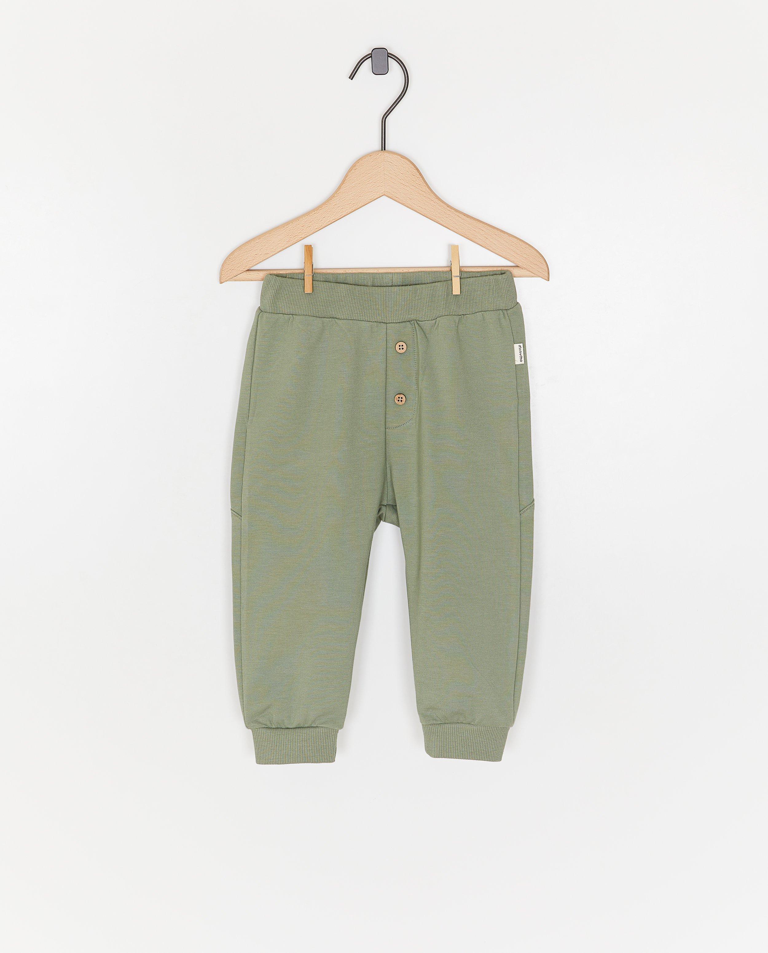 Pantaloni de trening Minymo cu imprimeu dinozaur kaki