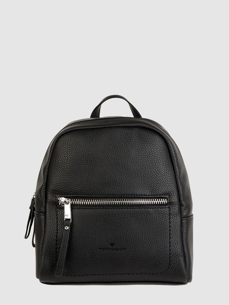 Rucksack in Leder-Optik in schwarz