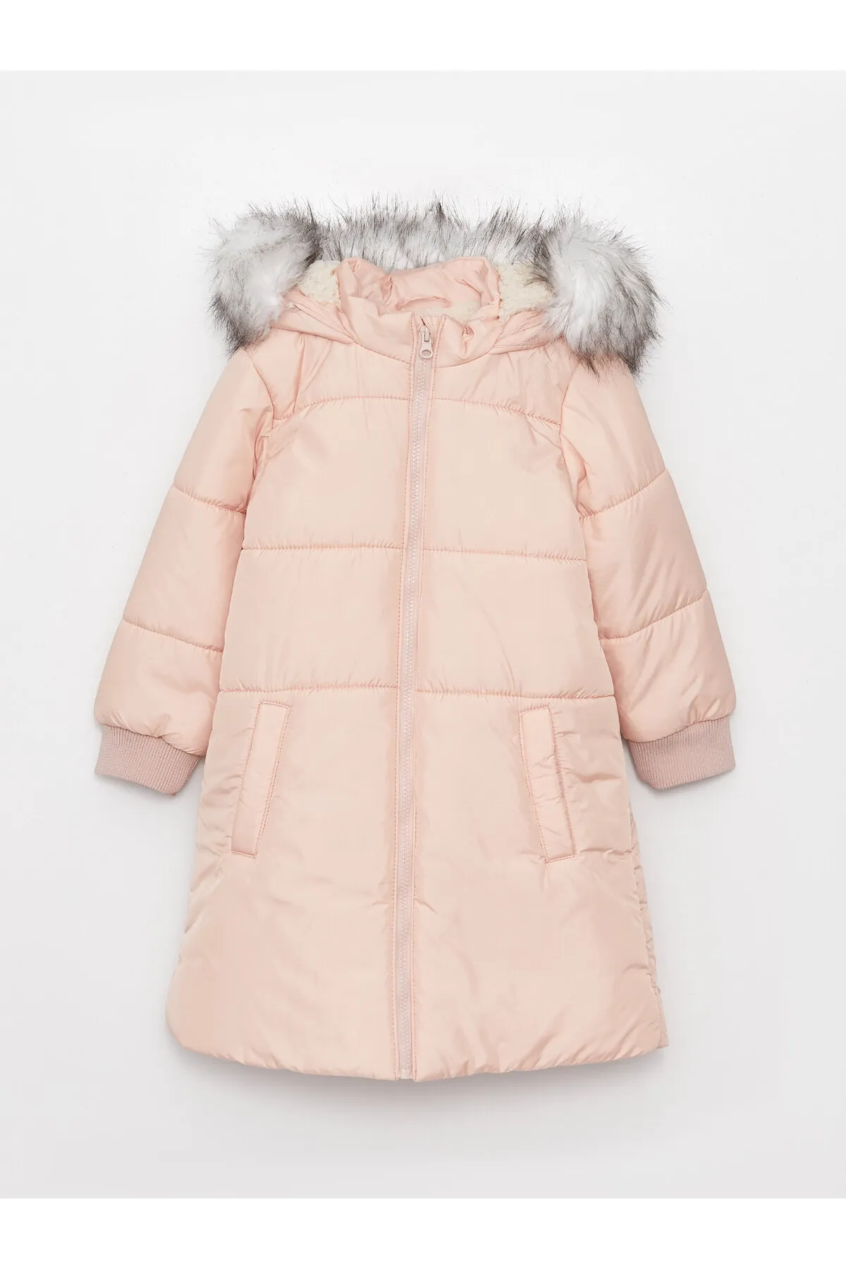 LC Waikiki  Basic-Mantel für Mädchen mit Kapuze