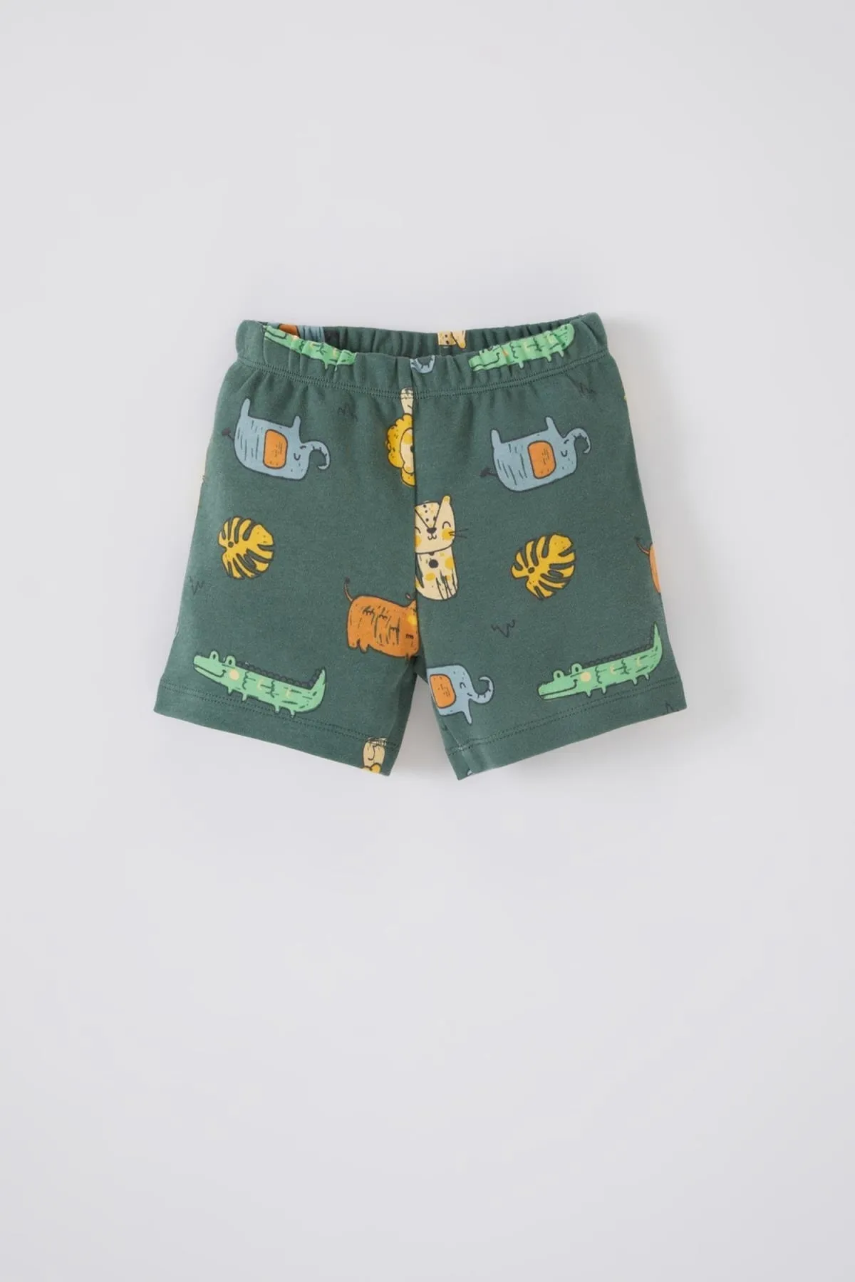 DeFacto  Gemusterter Kurzarm-Ripppyjama für Jungen im 2er-Set