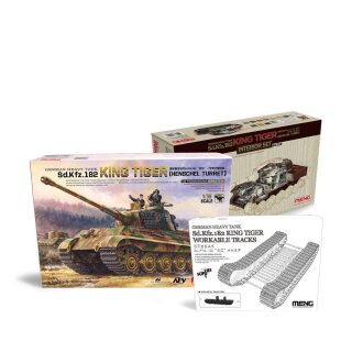 Königstiger Modellbausatz mit beweglichen Zusatzketten 1:35