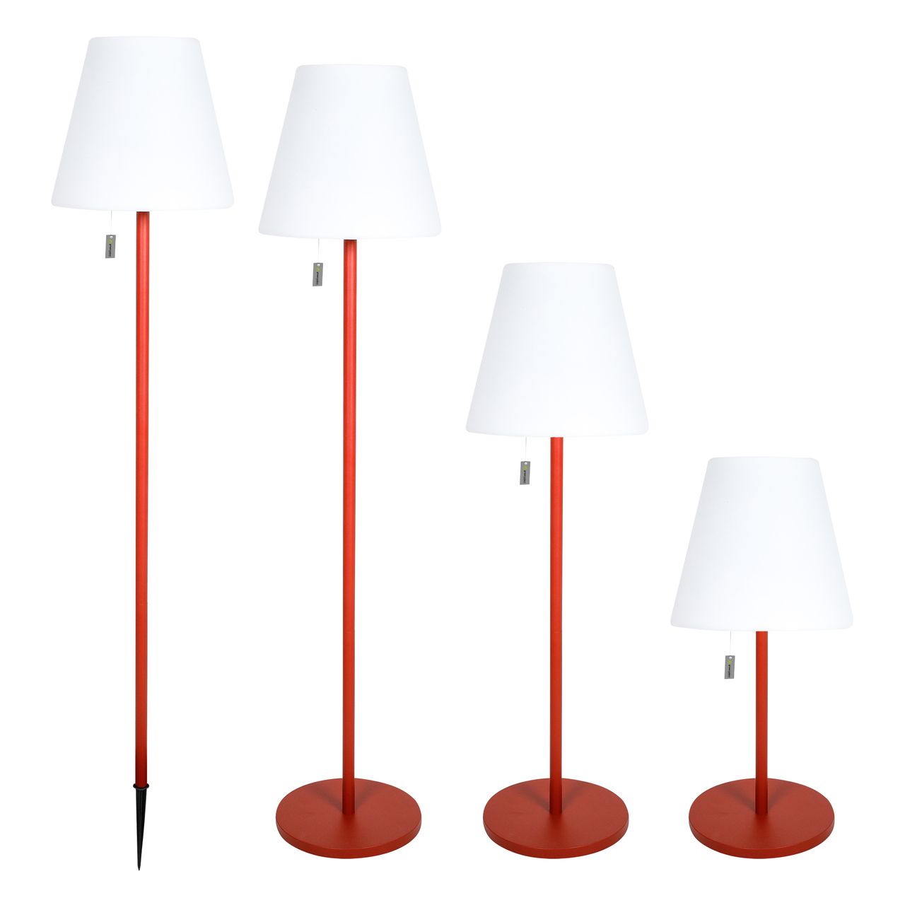 greemotion Solar-LED-Stehleuchte Outdoor, rot