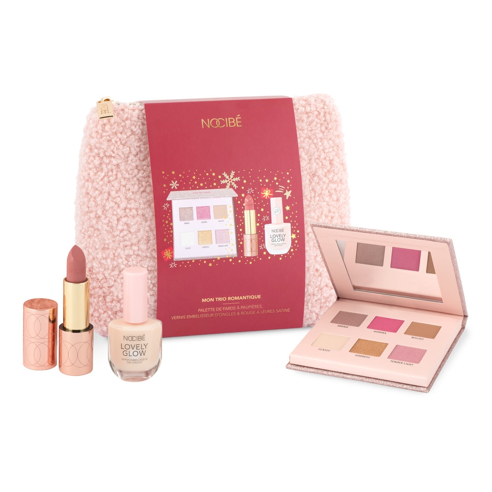 Nocibé Mon Trio Romantique Trousse palette yeux, rouge à lèvres etvernis embellisseur ongles