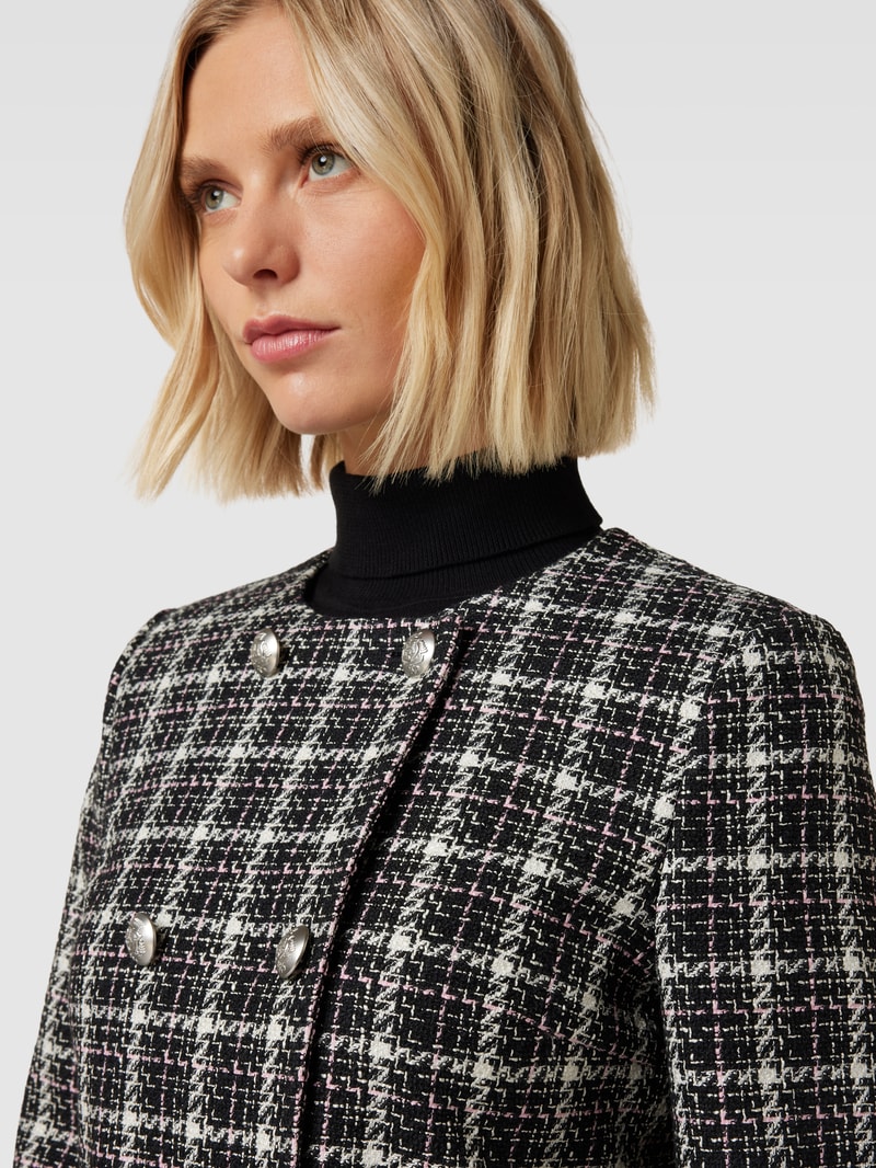 Blazer in Bouclé-Optik in rosé