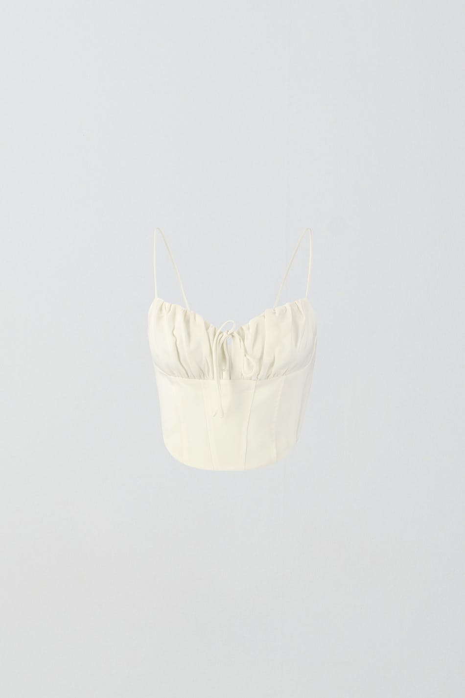 Gathered bust strap top