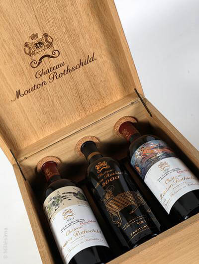 Caisse Luxe Chêne Mouton Rothschild 2000-2005-2010