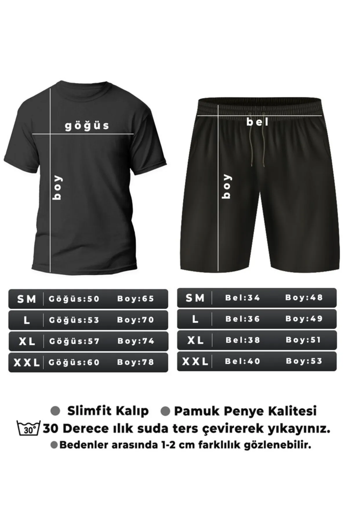 uyguntarz  Be Happy Shorts-Set mit Aufdruck Unisex