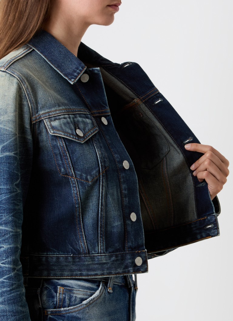 Giacca corta in denim di Acne Studios in misto cotone biologico