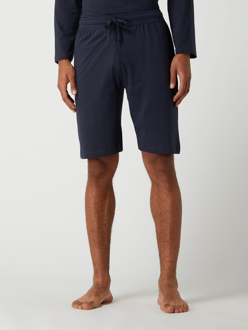 Pyjamashorts aus Baumwolle in dunkelblau