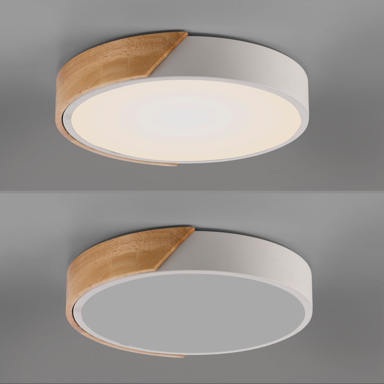 JUST LIGHT LED Deckenleuchte BILA, 1xLED-Board/24W, 3000K, rund, Weiss