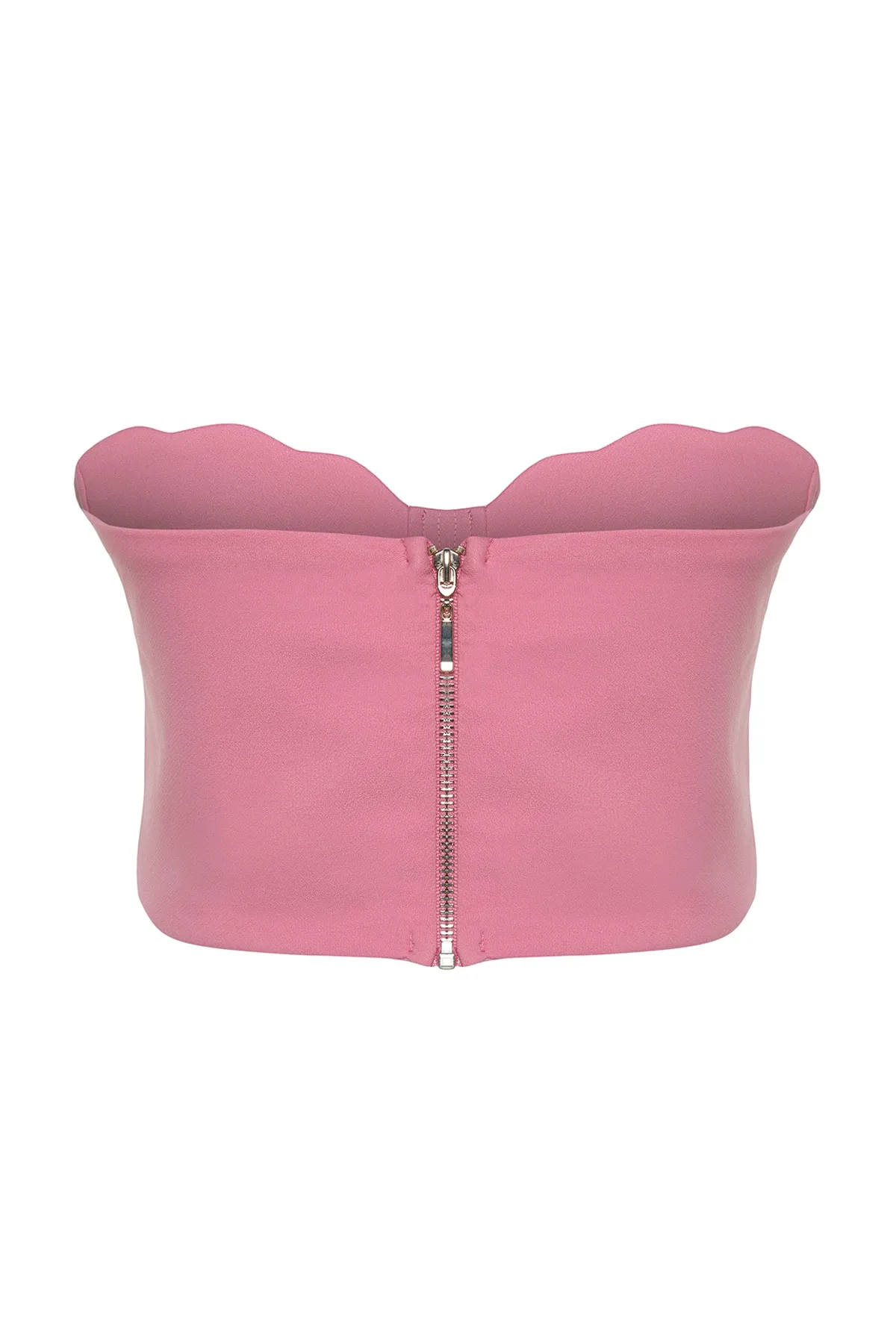Trendyol Collection  Rosafarbenes Bustier mit Herzausschnitt TPRSS23BS00125