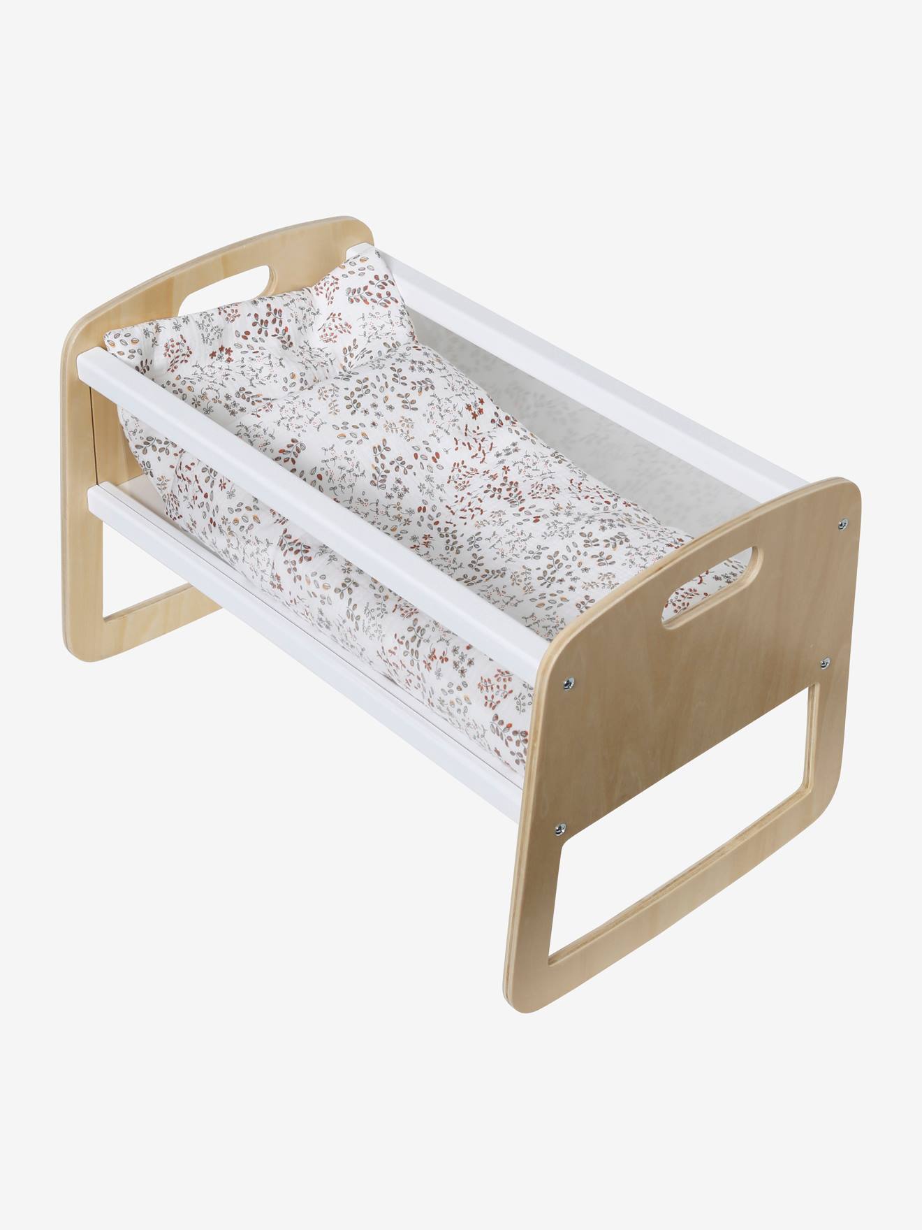 Vertbaudet Puppen-Set: Kissen und Decke MINI FLORA - weiß/rosa geblümt