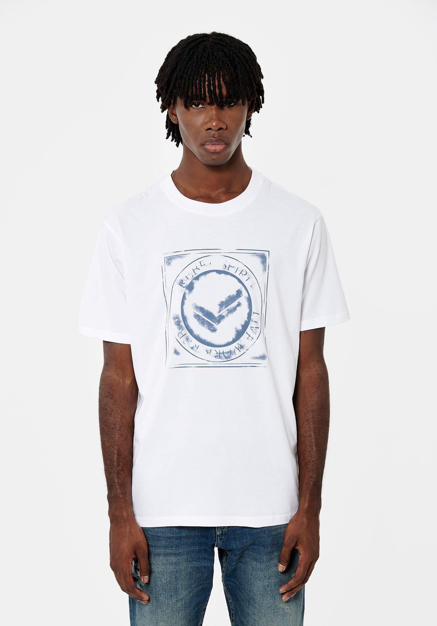 SAUL   T-shirt blanc Homme en 100% coton