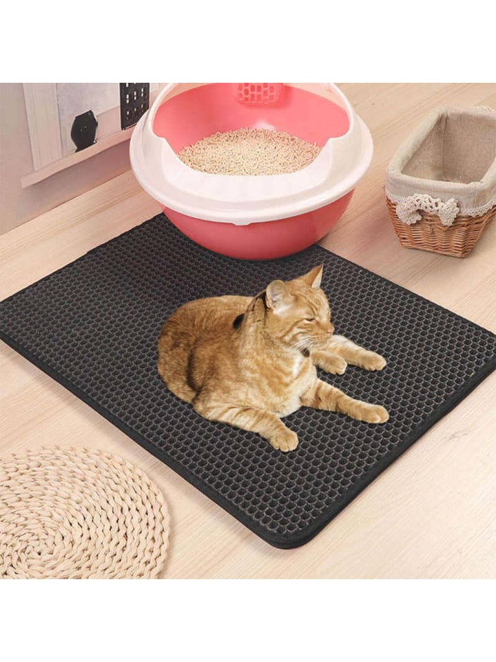 Intirilife Katzenklo Matte in Schwarz günstig kaufen onesize