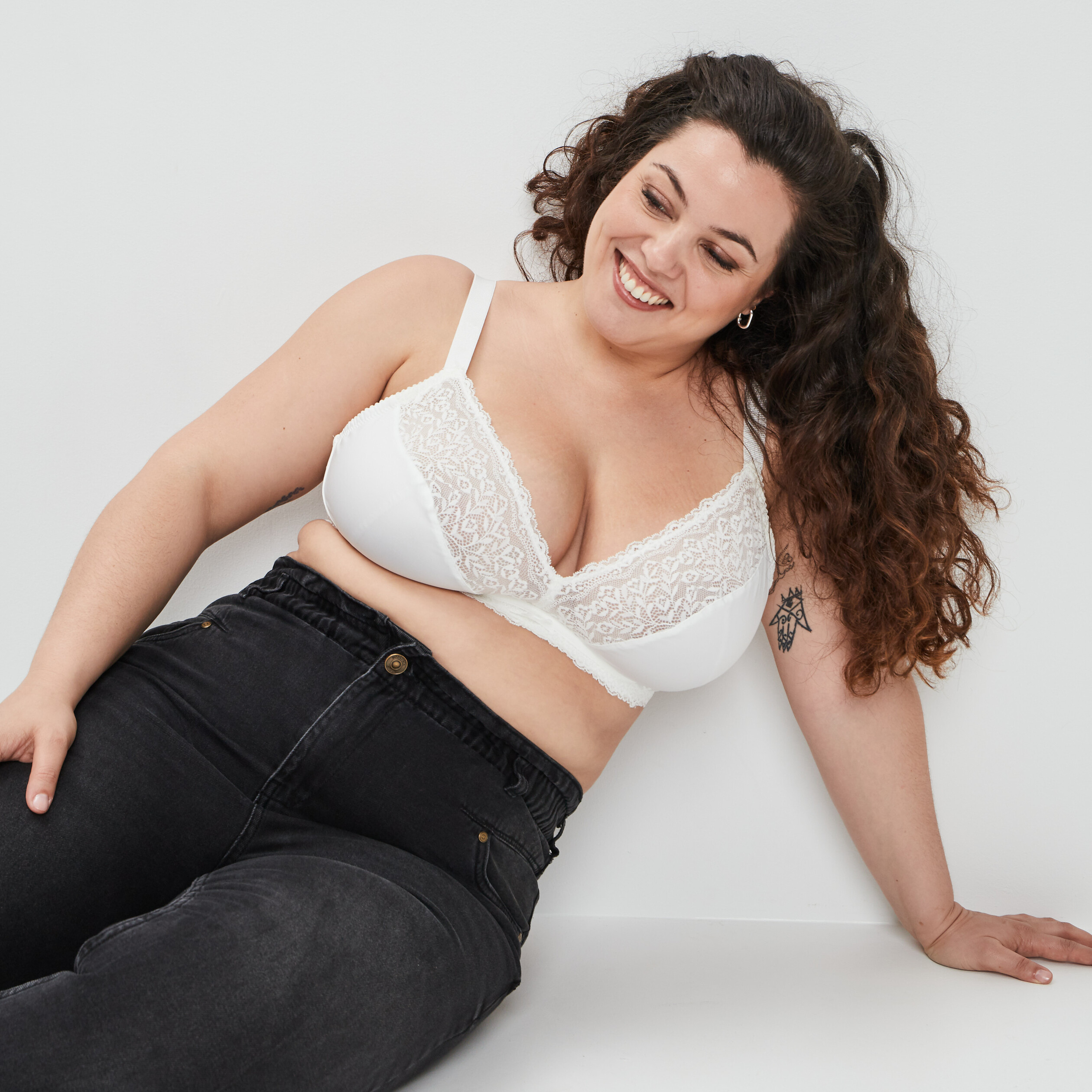 Soutien-gorge triangle blanc femme grande taille | La Halle