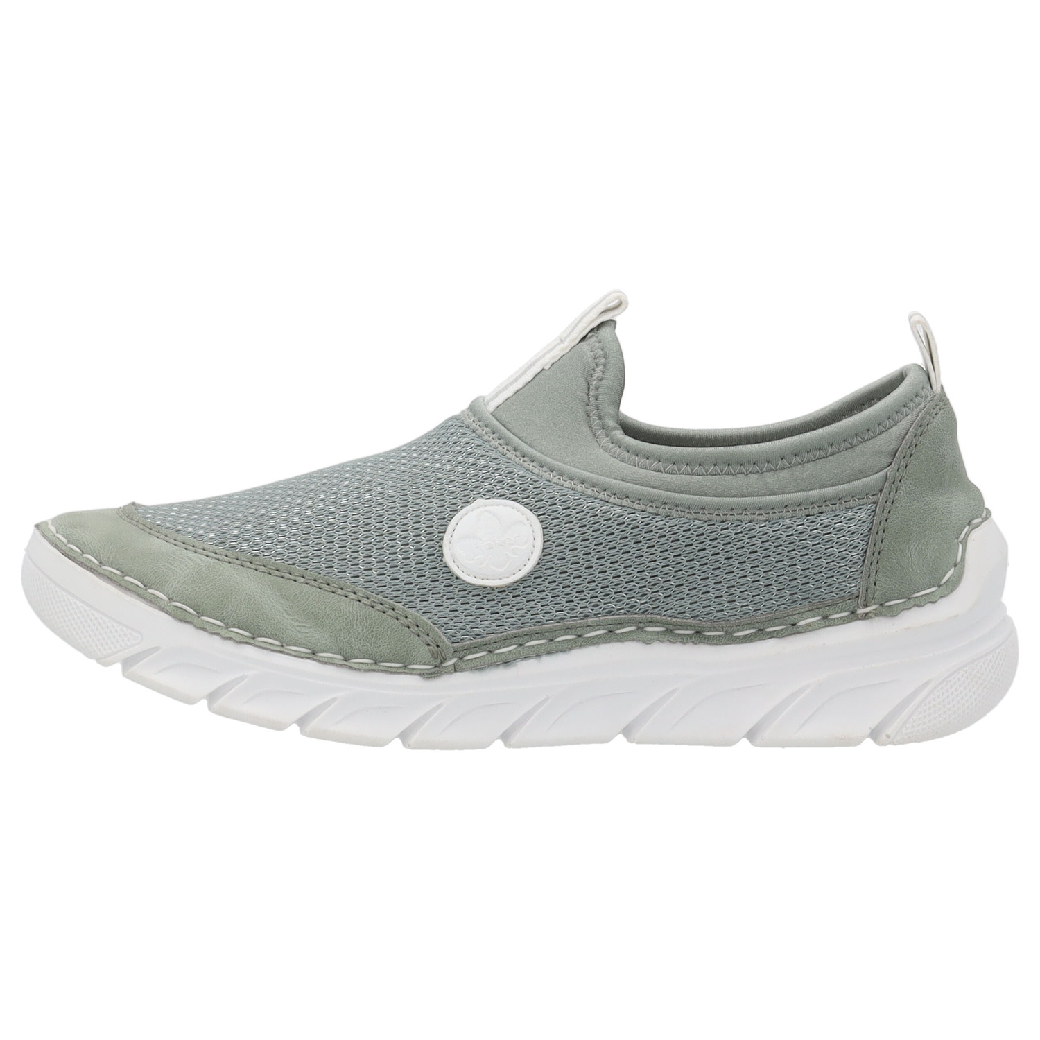 Rieker 55058, Slip-On-Sneaker, Damen, mint/weiß/perlmint