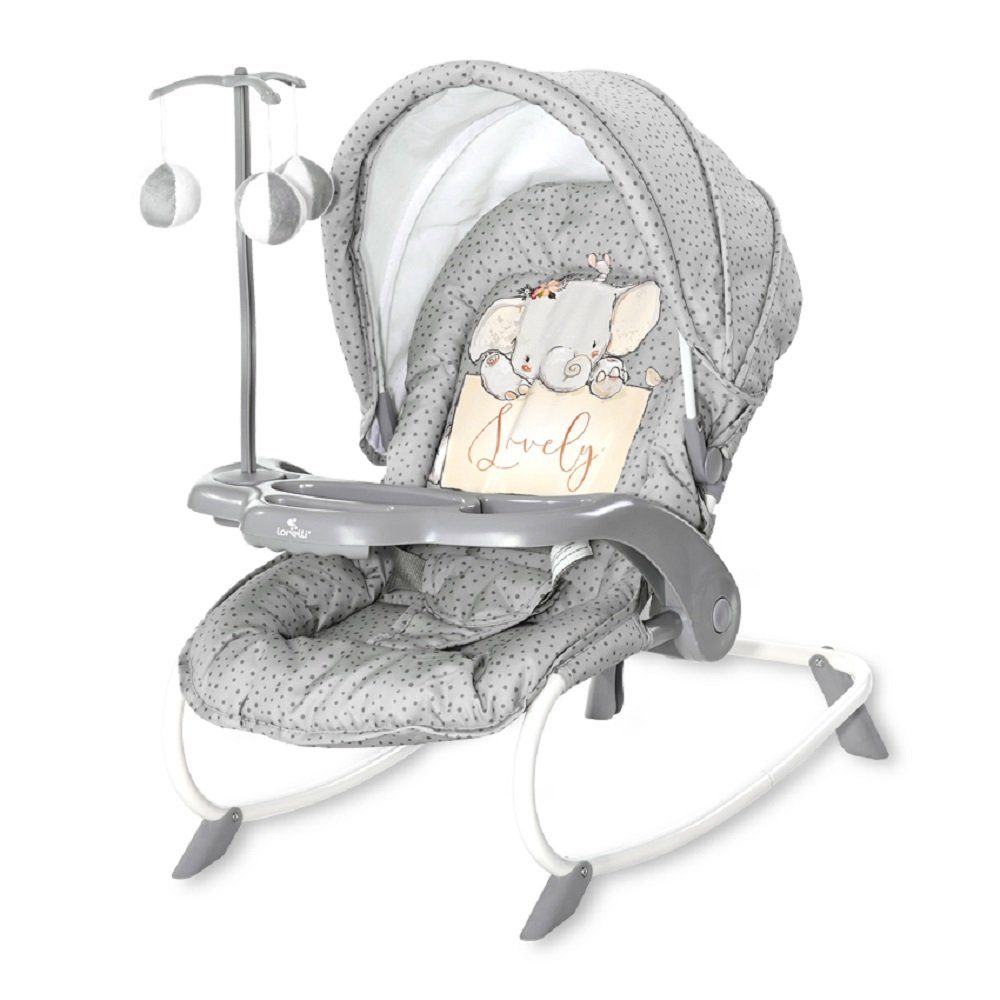 Lorelli Babywippe Baby Rocker, Babywippe Mobile, Mobile, Tisch, Sonnendach, verstellbar