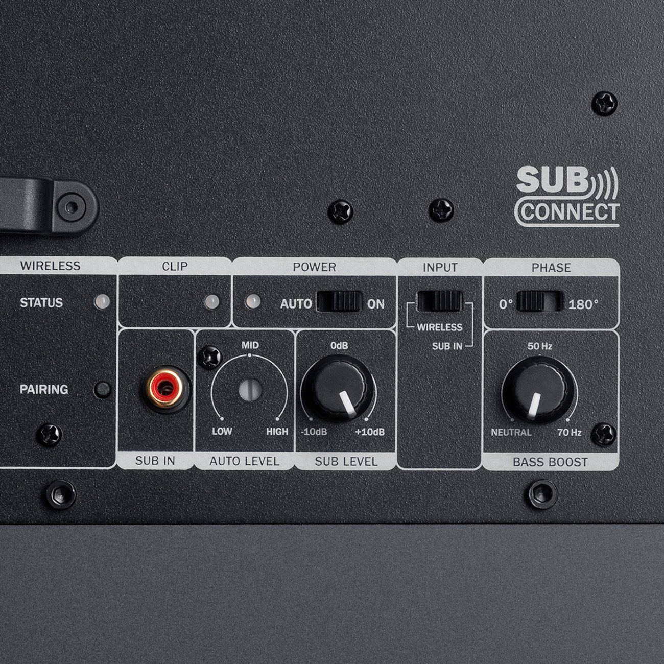 Teufel T 10 Subwoofer Subwoofer (Cinch-Eingang, Als Frontfire- oder Downfire-Subwoofer einsetzbar)