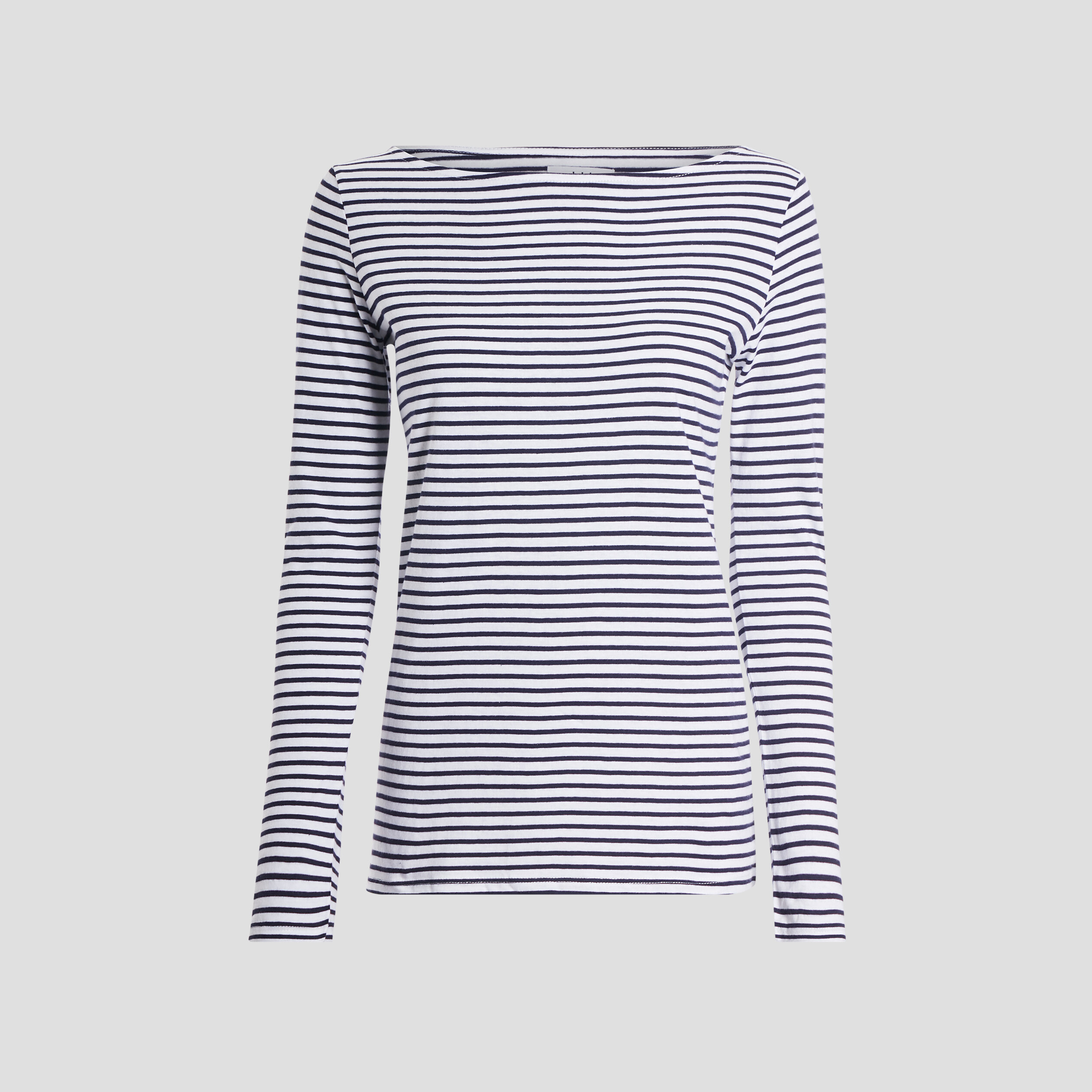 T-shirt marinière manches longues bleu marine femme | La Halle