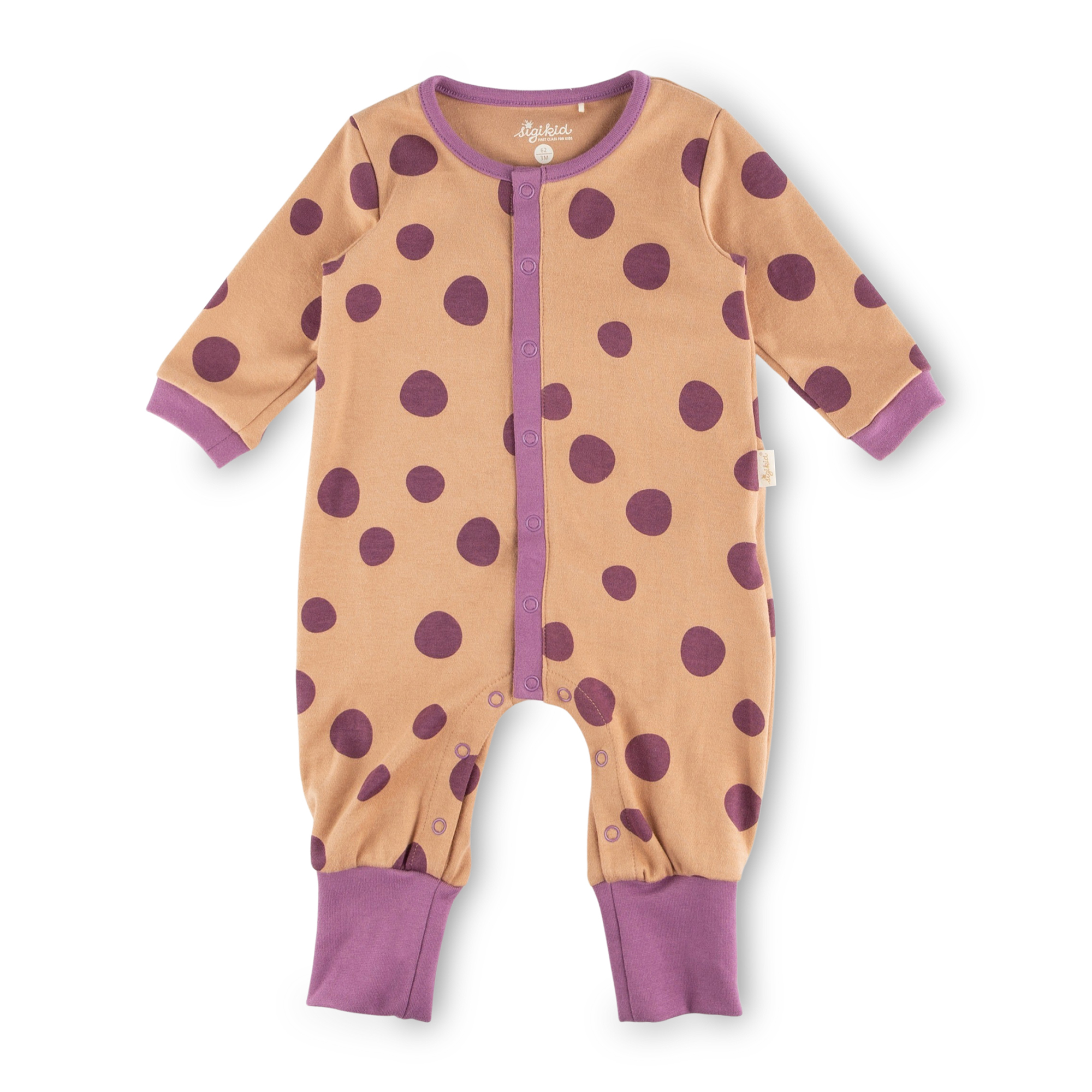 Pünktchen Baby Schlaf Overall, lila-baige