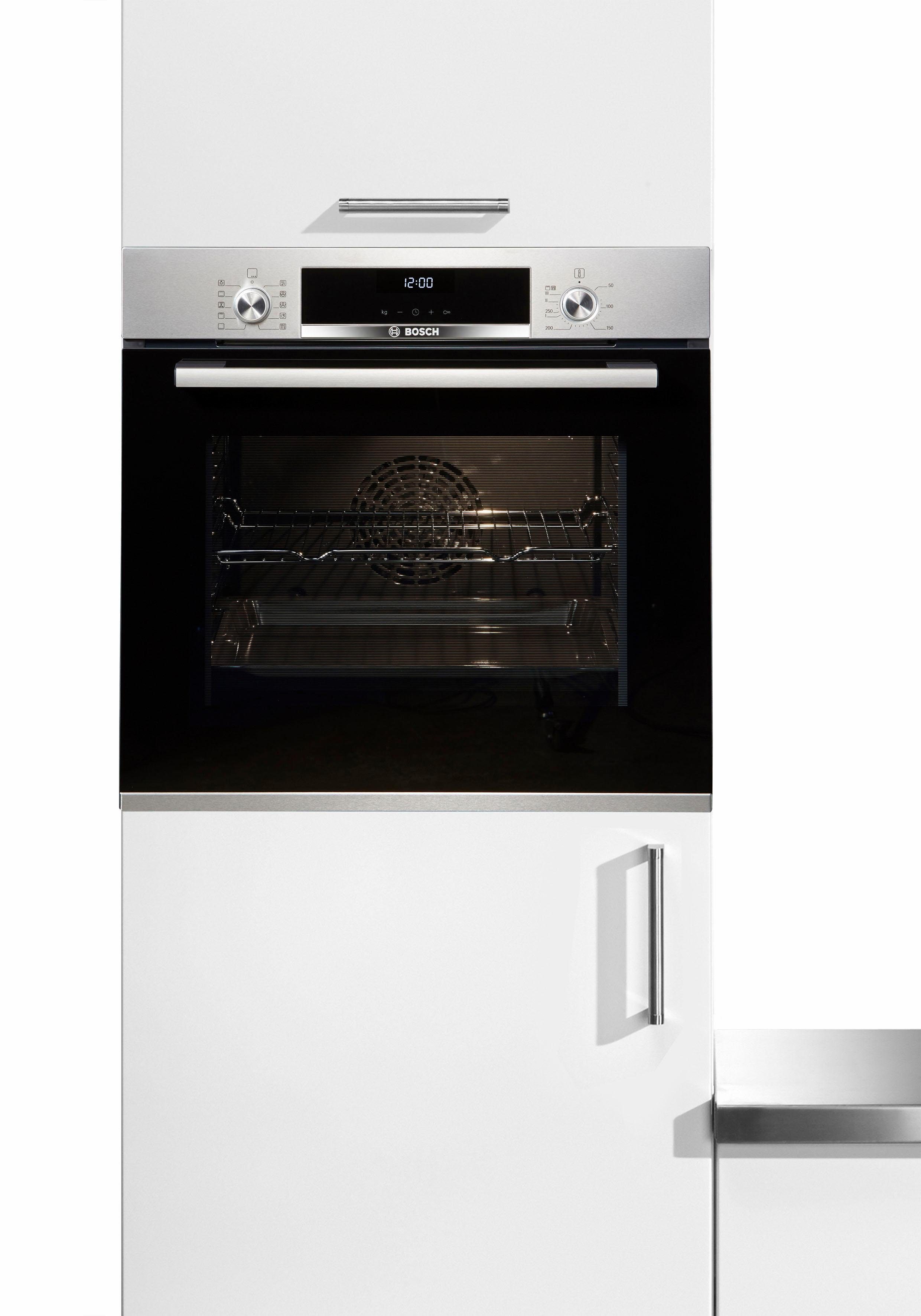 BOSCH Einbaubackofen Serie 6 HBA537BS0, mit Teleskopauszug nachrüstbar, ecoClean Direct