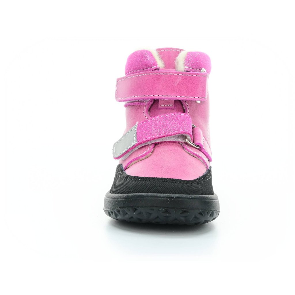 Jonap Falco Winter rosa mit Wolle gefütterte Barfuß-Stiefeletten