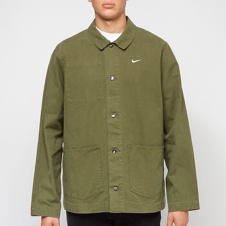 NIKE Life Unlined Chore Coat Jacket rough green/white