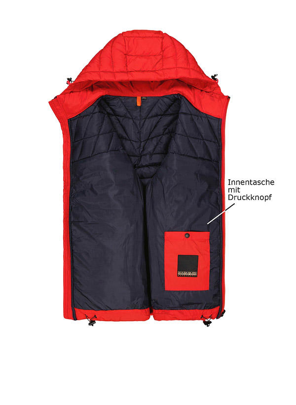 NAPAPIJRI, Steppjacke, Nylon sorona®, rot