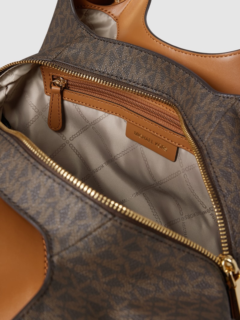 Shopper mit Label-Detail Modell 'LILLIE' in mittelbraun