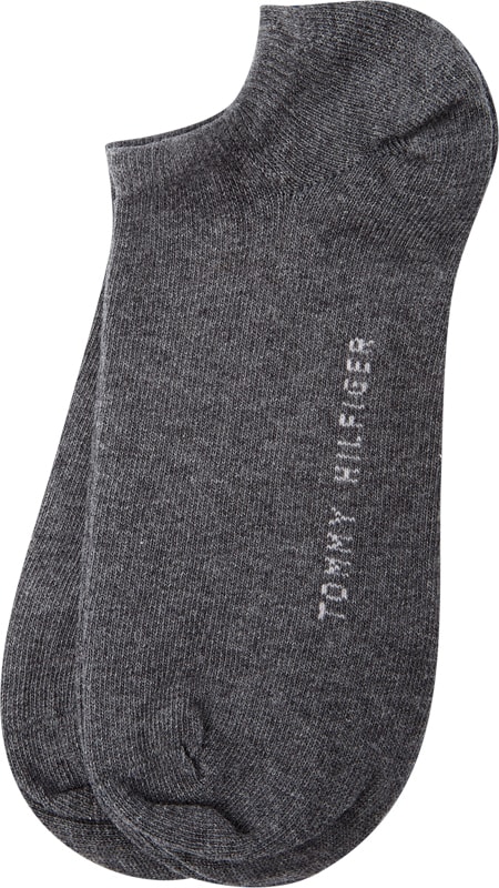 Sneakersocken im 2er-Pack in mittelgrau meliert