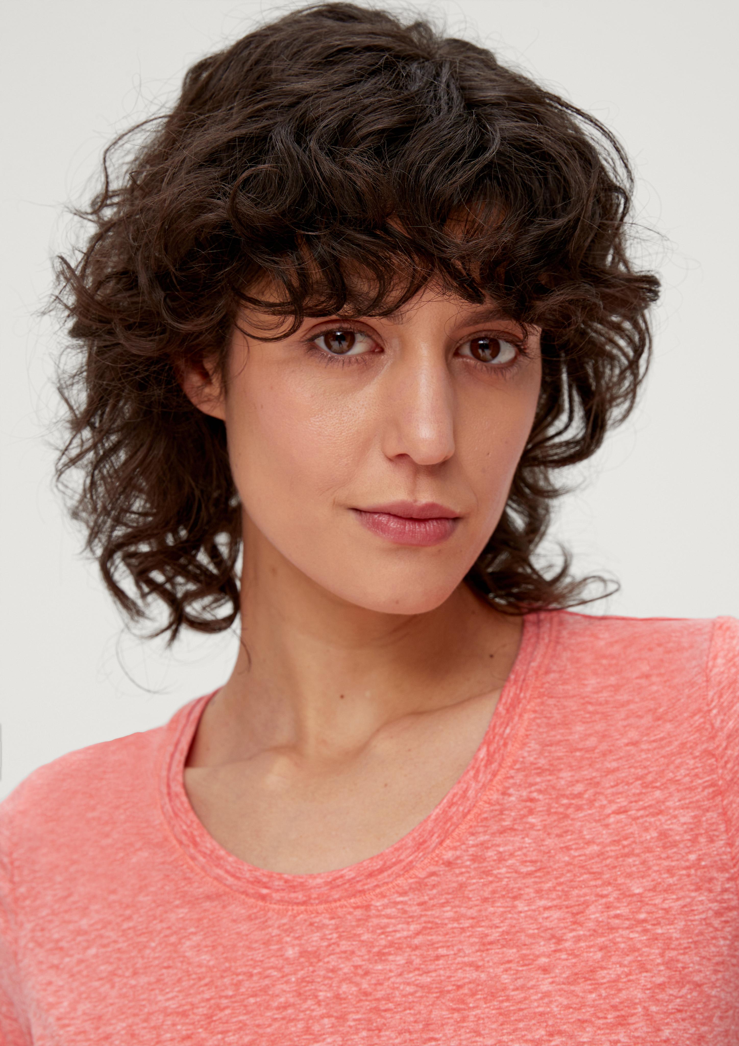 T-Shirt mit U-Ausschnitt  2134676-25W9