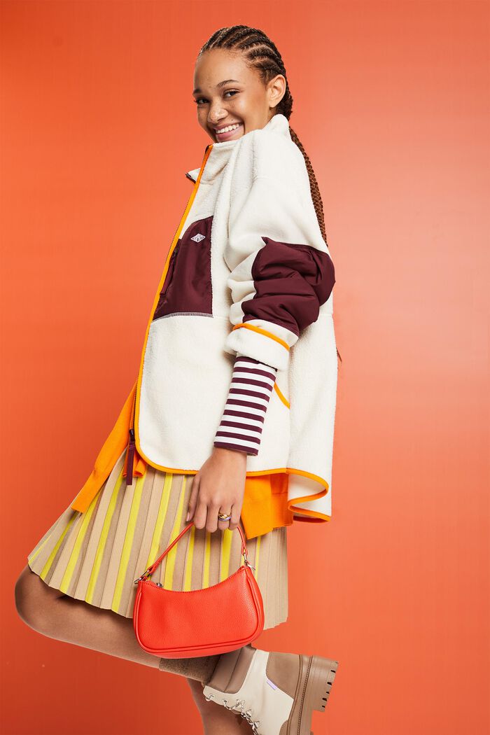 Fleecejacke im Colorblock-Design