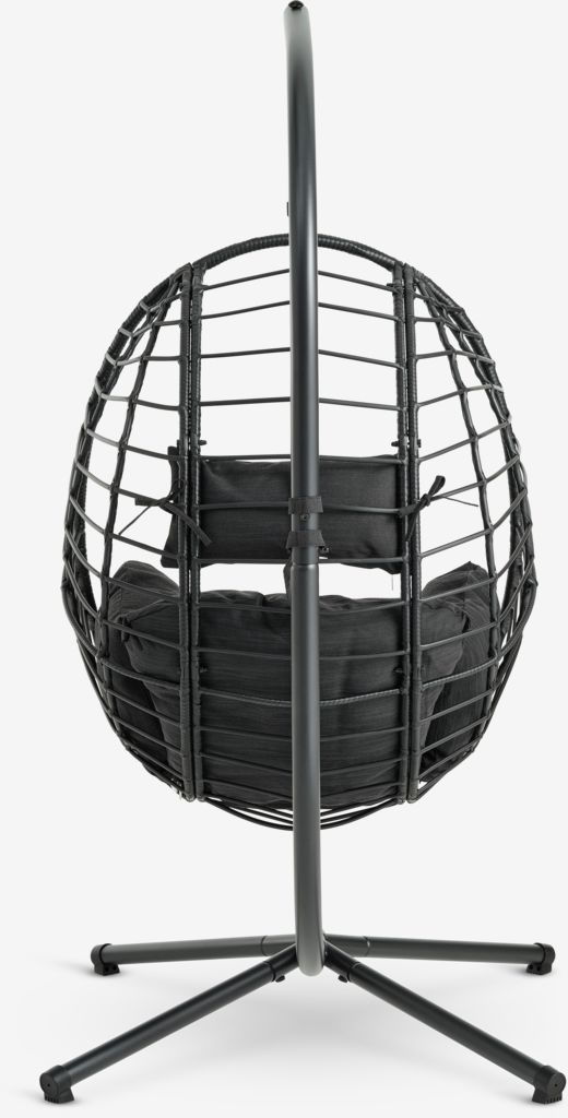 BORK Fotel wiszący BORK W96xH192xD124 czarny