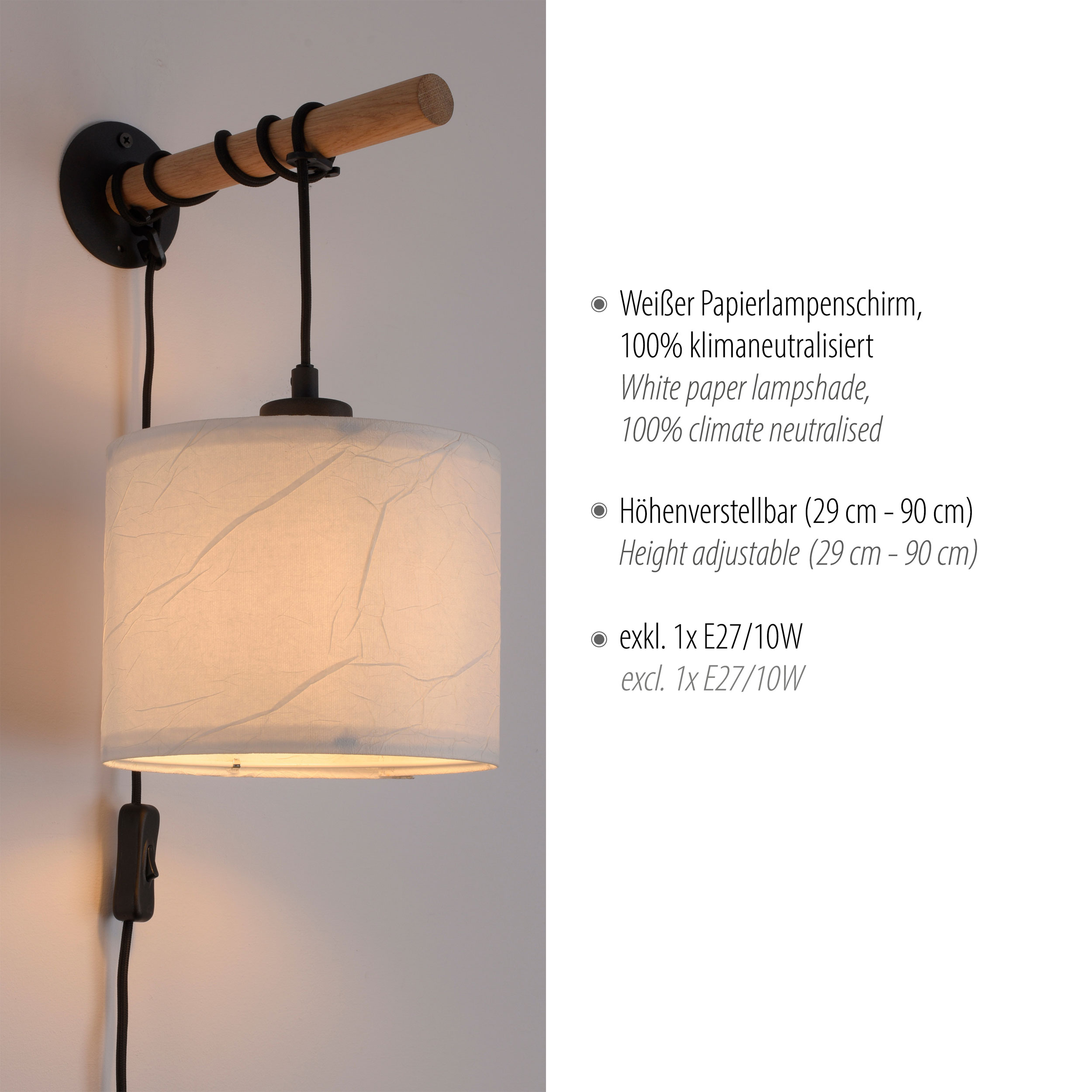 JUST LIGHT.Wandleuchte 1flg
