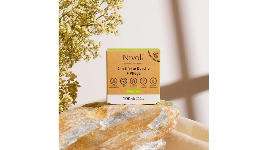 Niyok 2 in 1 feste Dusche & Pflege Green Touch 80 g